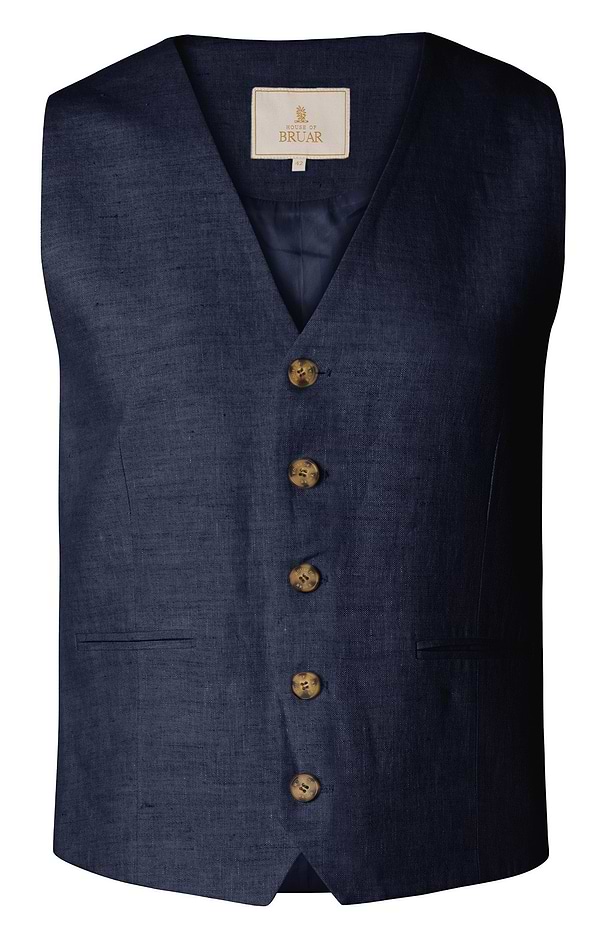 Men's Linen Single Breasted Waistcoat