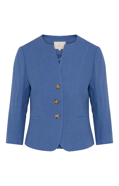 Ladies Linen Crew Neck Jacket
