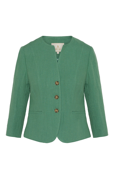 Ladies Linen Crew Neck Jacket