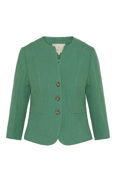 Ladies Linen Crew Neck Jacket