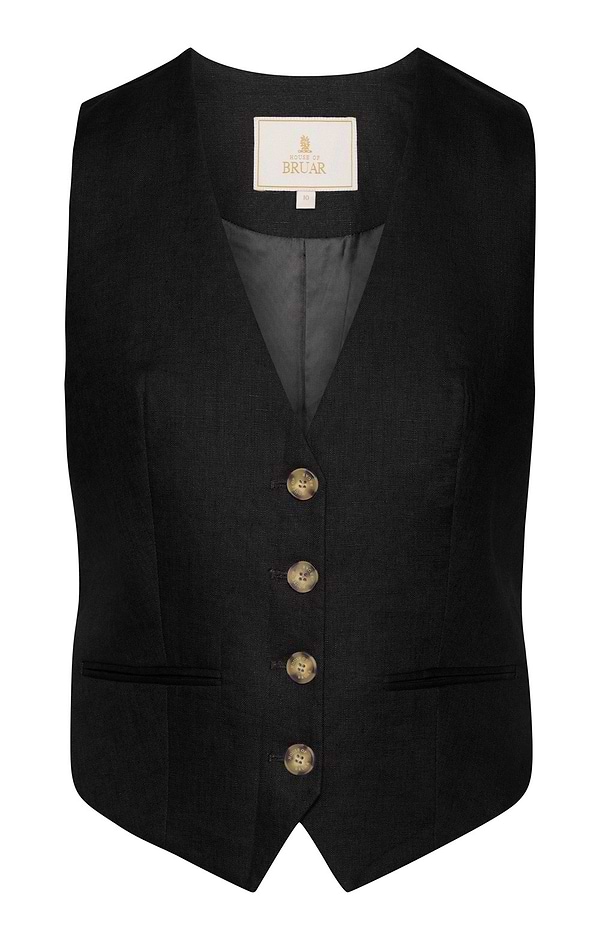 Ladies Linen Dress Waistcoat