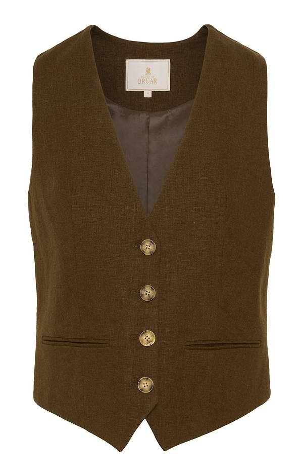 Ladies Linen Dress Waistcoat