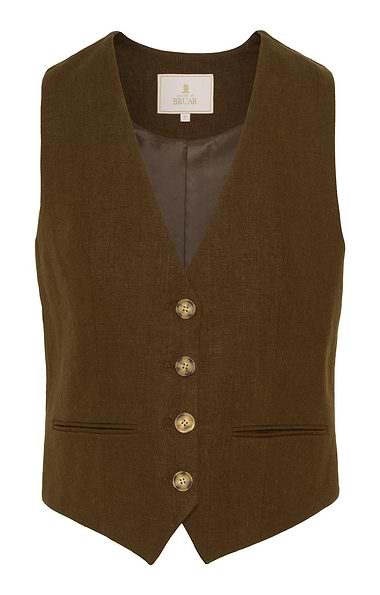Ladies Linen Dress Waistcoat
