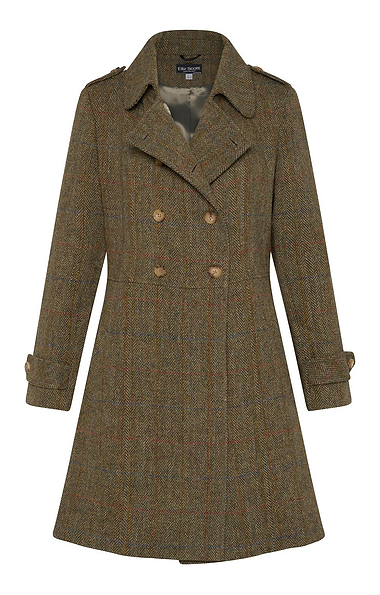 Ladies Harris Tweed® Double Breasted Coat