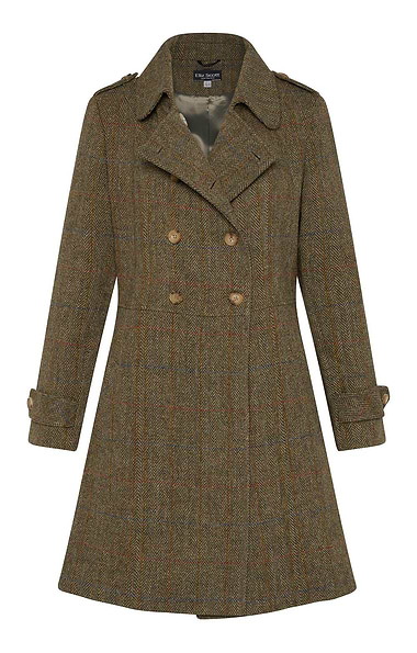Ladies Harris Tweed® Double Breasted Coat
