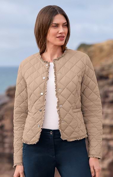 Ladies Frill Quilt Jacket
