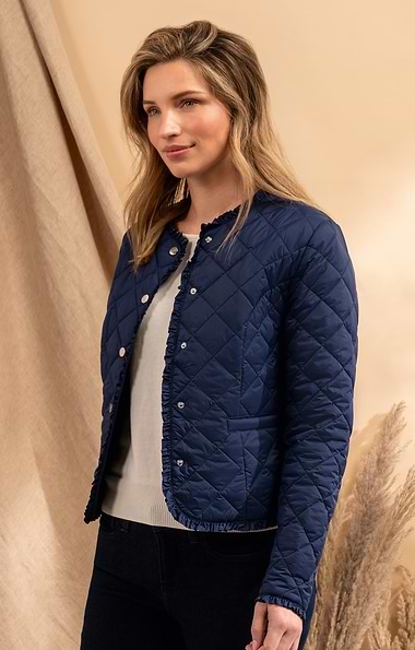 Ladies Frill Quilt Jacket