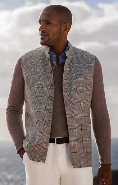 Men's House of Bruar Linen Sporting Waistcoat