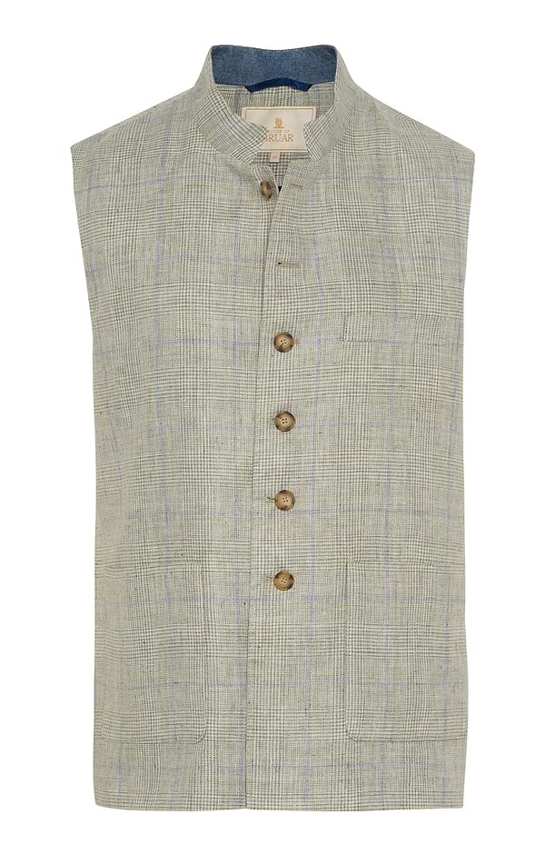 Men's House of Bruar Linen Sporting Waistcoat