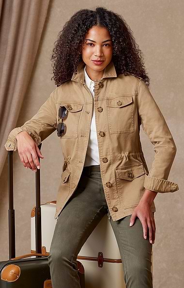 Ladies Stretch Cotton Chino Jacket