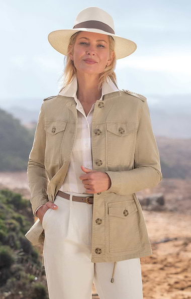 Ladies Stretch Cotton Chino Jacket