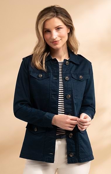 Ladies Stretch Cotton Chino Jacket