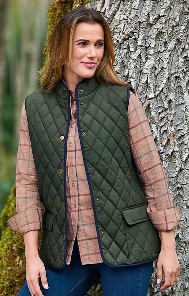 Ladies Contrast Tipped Gilet