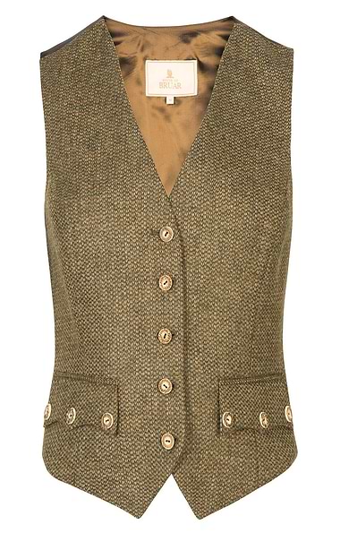 Ladies Herringbone Tweed Highland Waistcoat