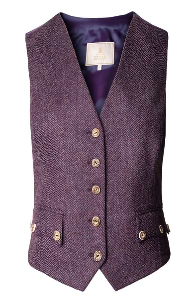 Ladies Herringbone Tweed Highland Waistcoat