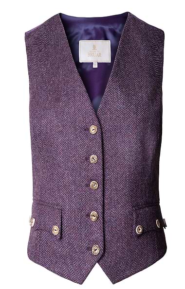 Ladies Herringbone Tweed Highland Waistcoat