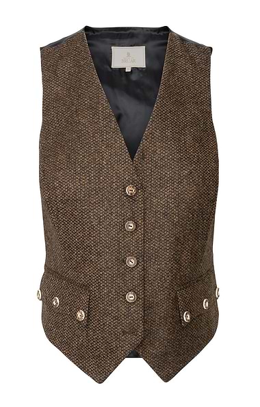 Ladies Herringbone Tweed Highland Waistcoat
