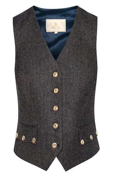 Ladies Herringbone Tweed Highland Waistcoat