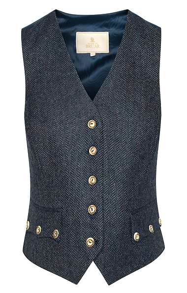 Ladies Herringbone Tweed Highland Waistcoat
