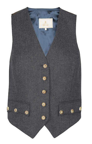 Ladies Herringbone Tweed Highland Waistcoat