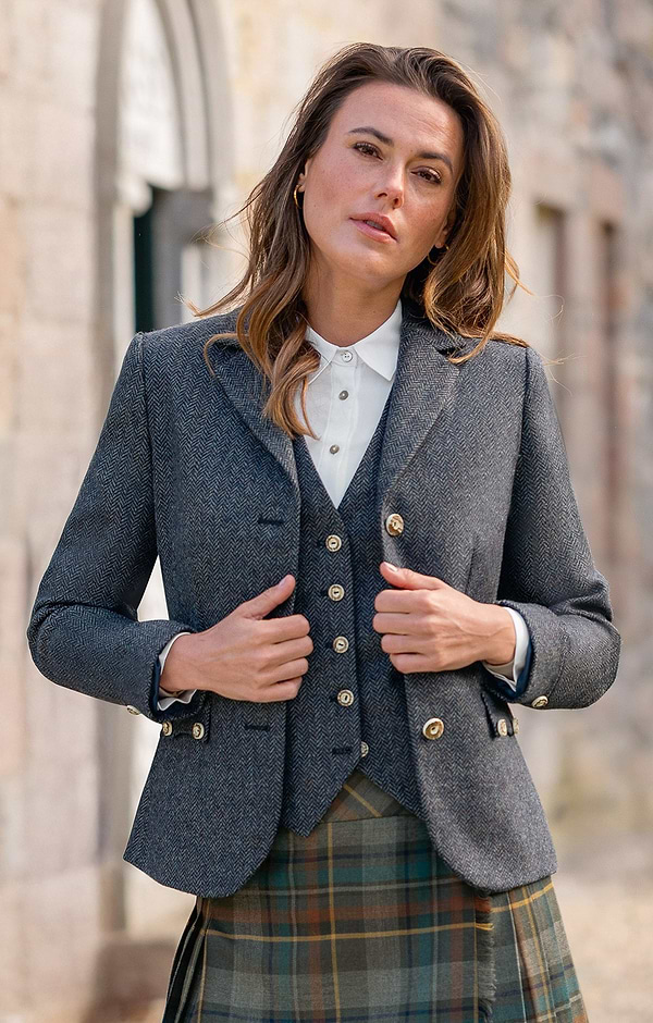 Ladies Tweed Highland Jacket