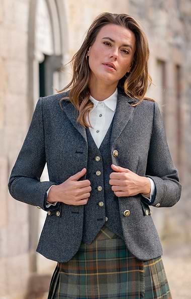 Ladies Tweed Highland Jacket