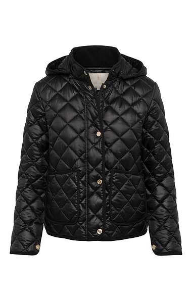 Ladies Gold Button Quilted Jacket