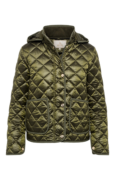 Ladies Gold Button Quilted Jacket