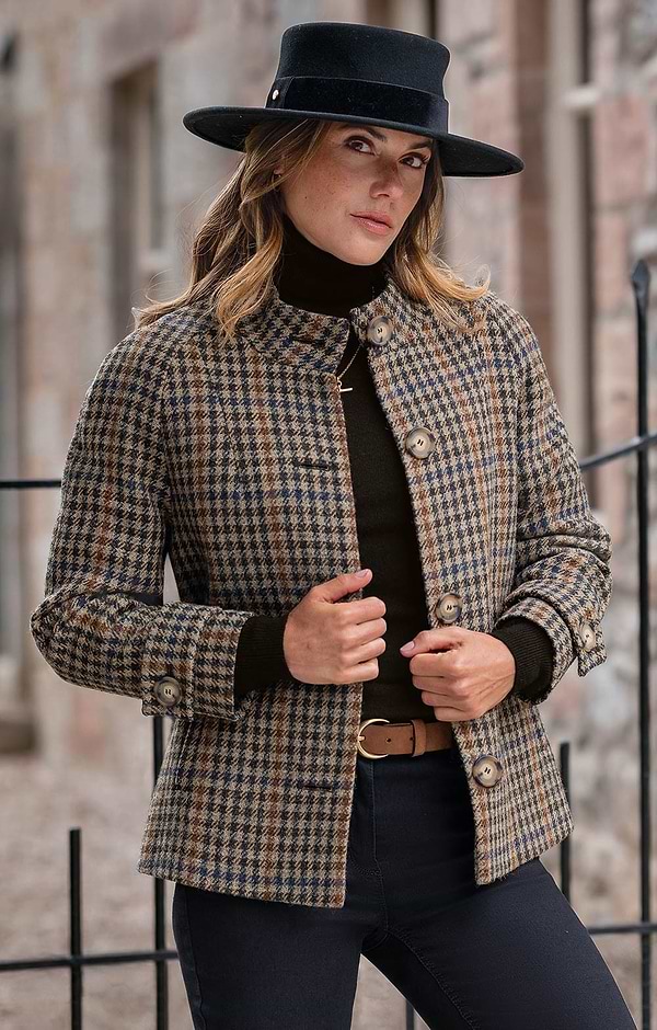 Ladies Harris Tweed® Charlotte Raglan Coat