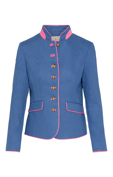 Ladies Short Tipped Linen Jacket
