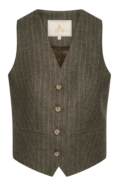 Ladies Chalkstripe Contemporary Waistcoat