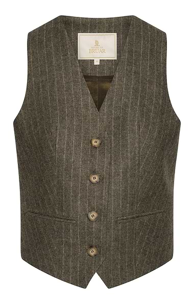 Ladies Chalkstripe Contemporary Waistcoat