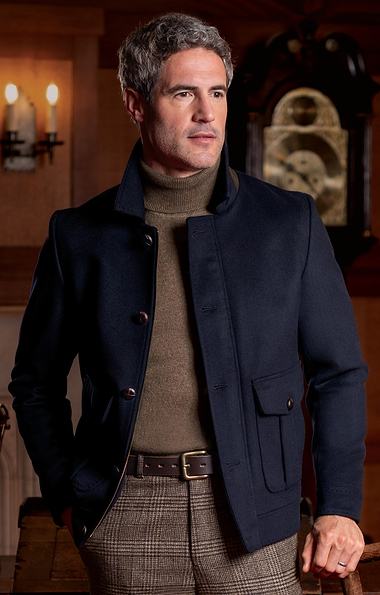 Men's Wool Cashmere Bomber Jacket
