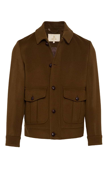 Men's Wool Cashmere Bomber Jacket