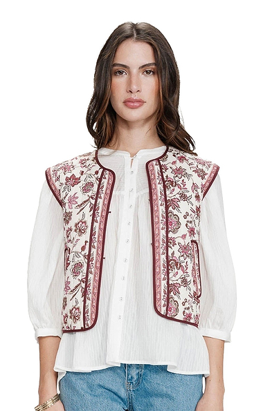 Ladies Grace & Mila Viola Printed Quilt Gilet