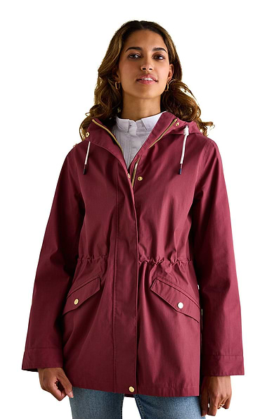 Ladies Joules Portwell Waterproof Raincoat with Hood