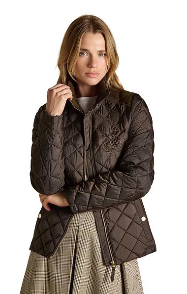 Ladies Joules Braemar Luxe Showerproof Quilted Jacket