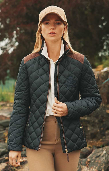 Ladies Joules Braemar Luxe Showerproof Quilted Jacket