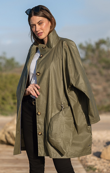 Ladies Pret Pour Partir Waxed Linen Liberty Trim Mac