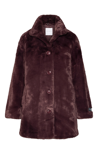 Ladies 3/4 Faux Fur Coat