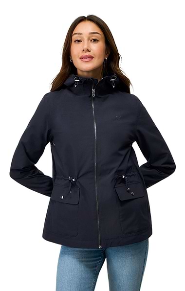 Ladies Crew Clothing Hooded Waterproof Raincoat