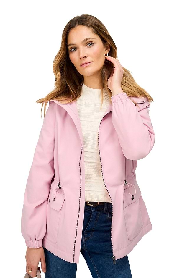 Ladies Crew Clothing Hooded Waterproof Raincoat