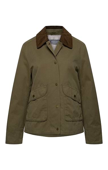 Ladies Corduroy Detail Utility Jacket