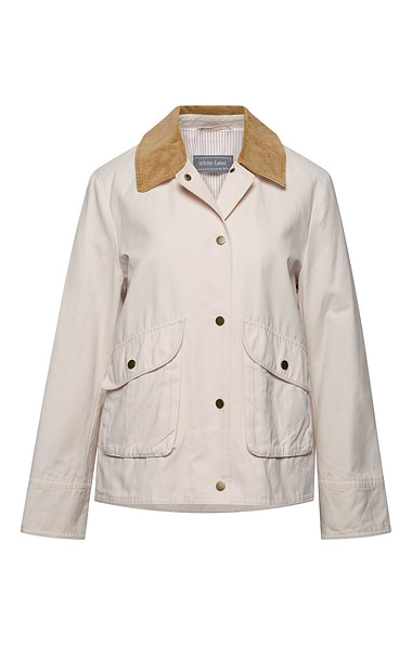 Ladies Corduroy Detail Utility Jacket