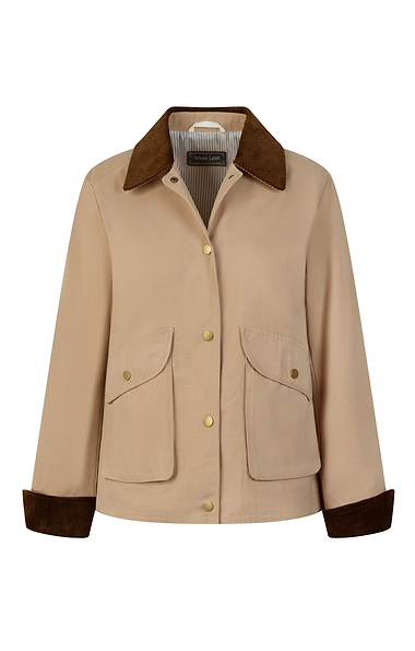 Ladies Corduroy Detail Utility Jacket