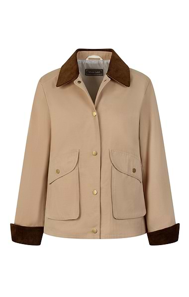 Ladies Corduroy Detail Utility Jacket