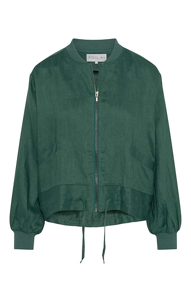 Ladies Foil Natural Ability Linen Bomber