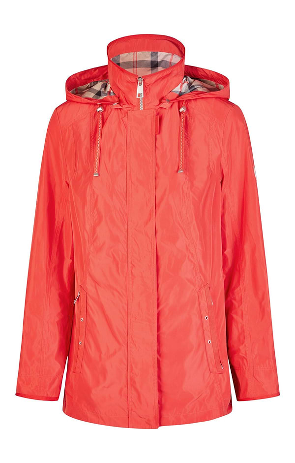 Ladies Water Repellent Tartan Lined Coat
