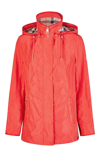 Ladies Water Repellent Tartan Lined Coat