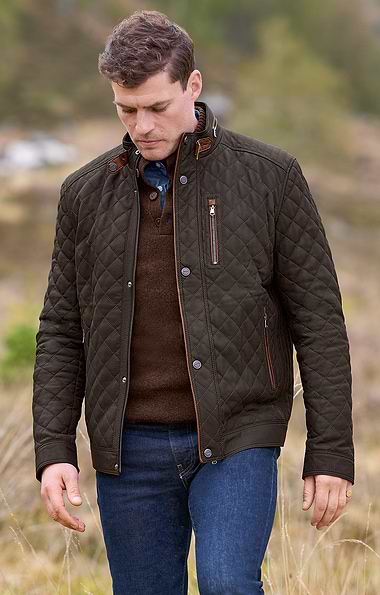 Men's Quilted Leather Jacket
